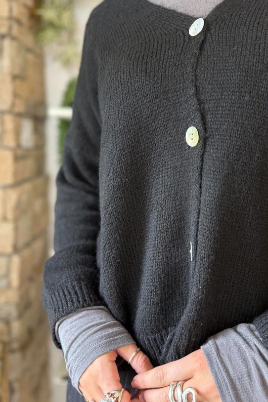 Oliver Knit Cardigan Black